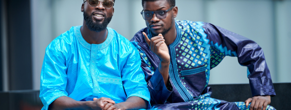 Two men checking the passers-by