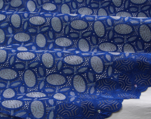 Broderie anglaise in royal-blue