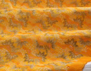 Embroidery orange-yellow