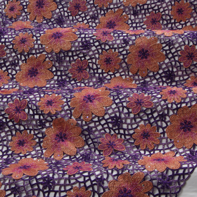 Guipure lilac-orange