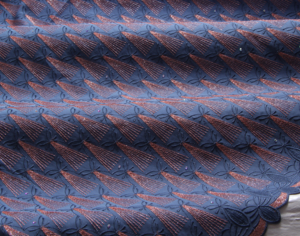 Embroidery blue - salmon