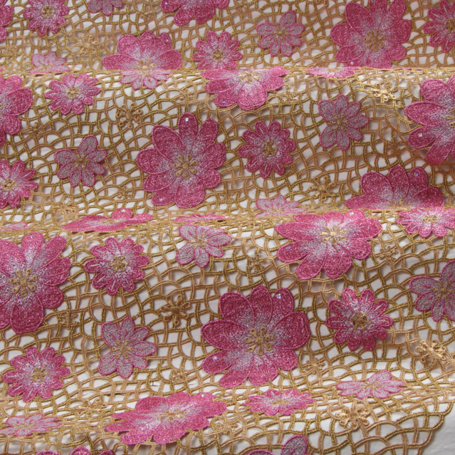 Guipure gold-pink